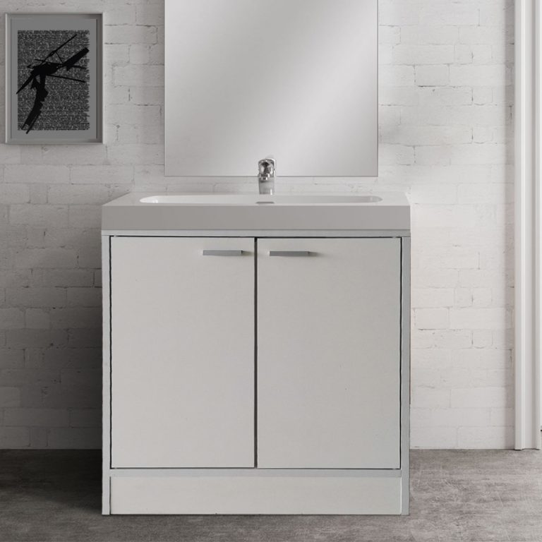 Waschbeckenschrank - Badmöbel - weiß - alternatives Bild