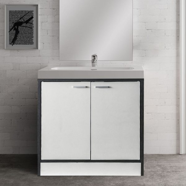   Waschbeckenschrank – Badezimmermöbel – grau