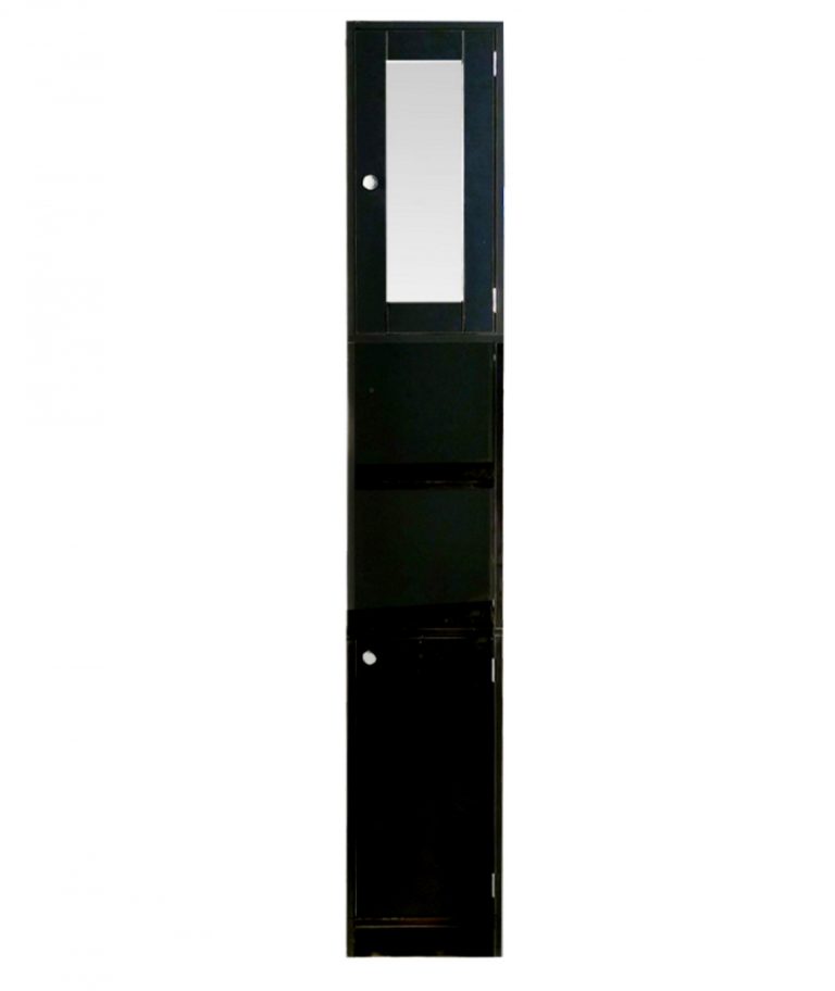 Badezimmerschrank - Säulenschrank Badezimmer Schlafzimmer oder Flur - mit Spiegel - 180 cm hoch