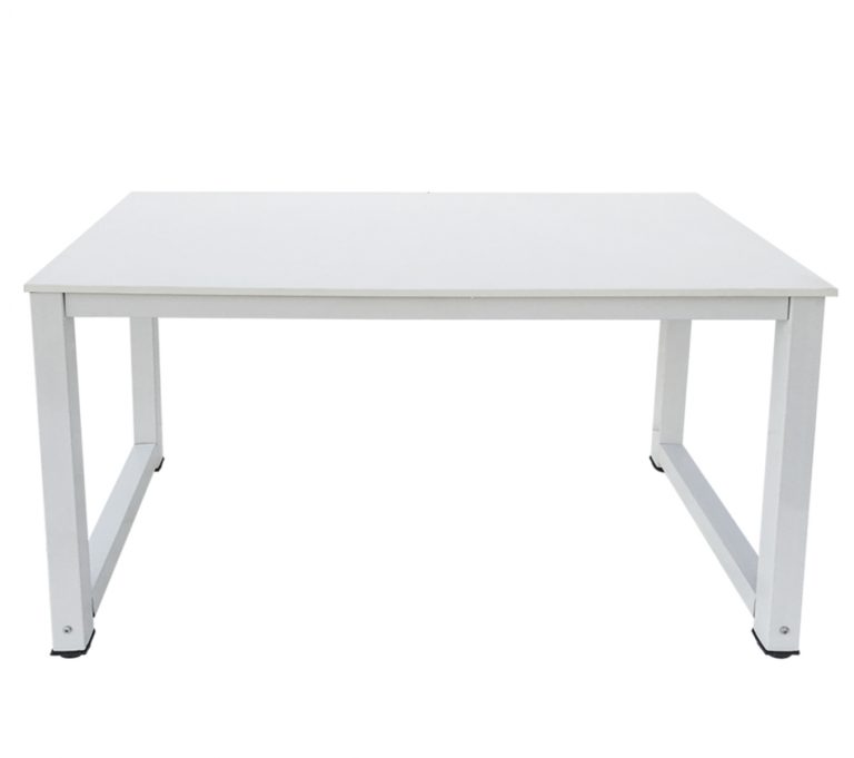 Schreibtisch - Computertisch - Küchentisch - Metall Holz - 120 cm x 60 cm - weiß