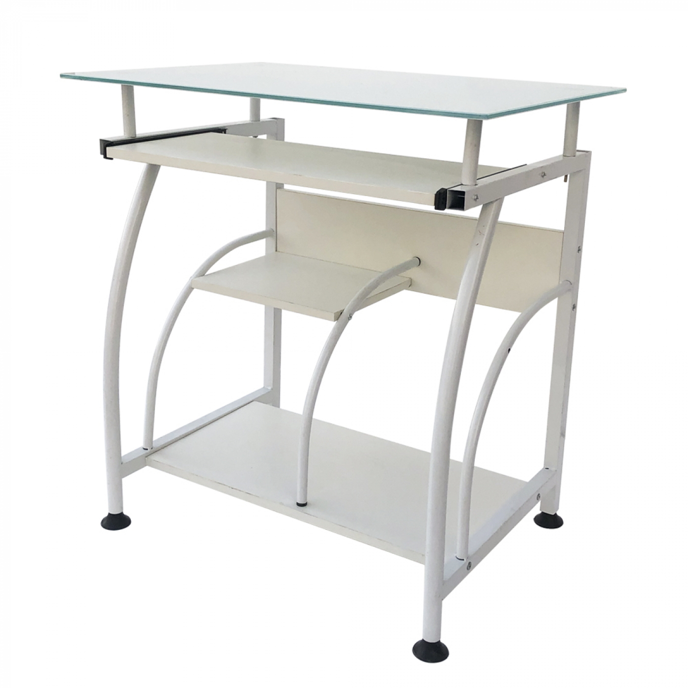 Schreibtisch-Laptop-Computertisch - platzsparend - 70 cm x 50 cm - weiß