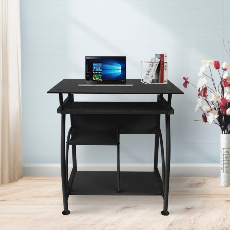 Schreibtisch-Laptop-Computertisch - platzsparend - 70 cm x 50 cm - schwarz - alternatives Bild