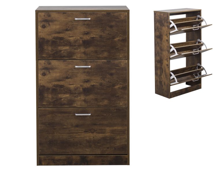 Schuhschrank Schuhregal Holz 3 Fächer