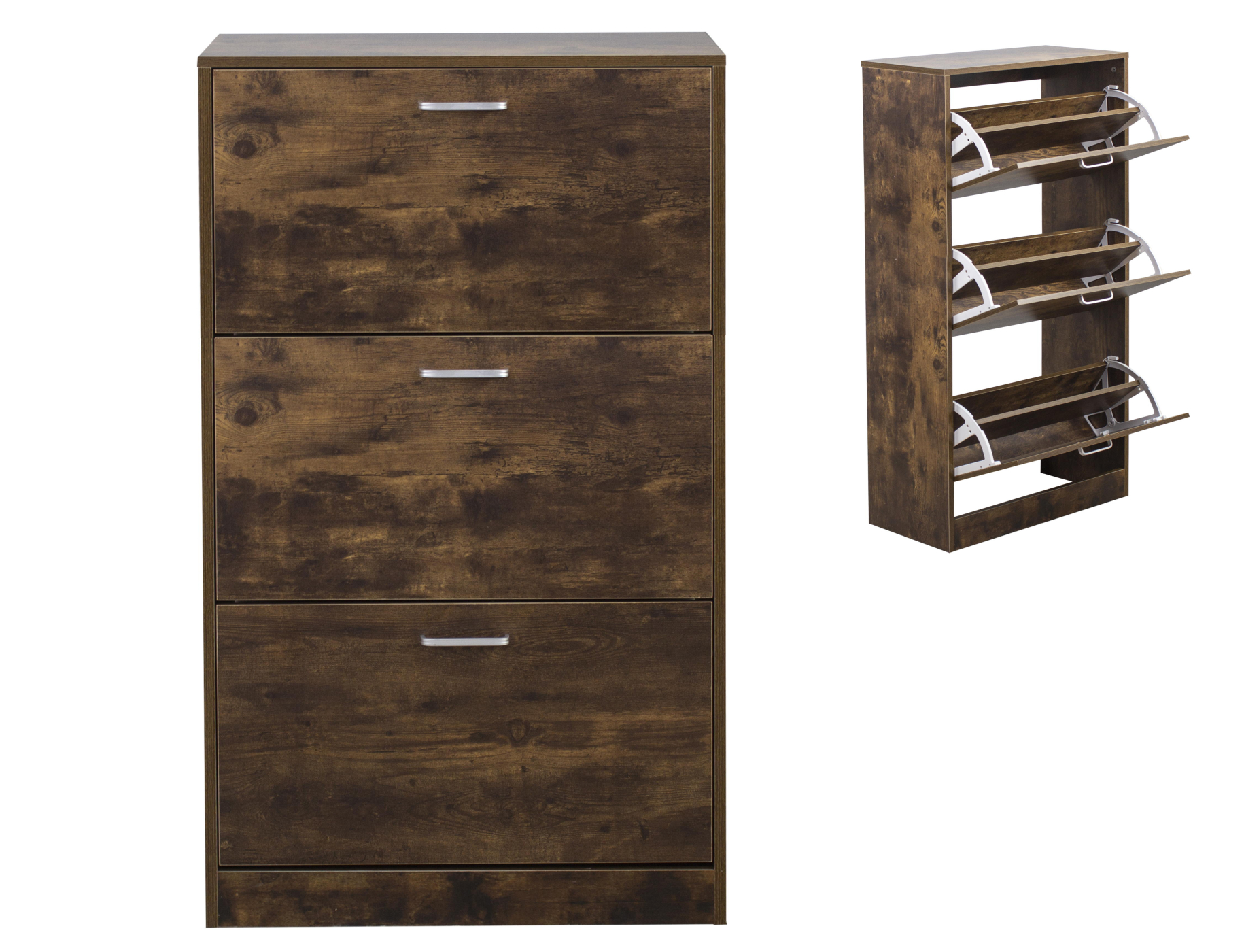 Schuhschrank Schuhregal Holz 3 Fächer