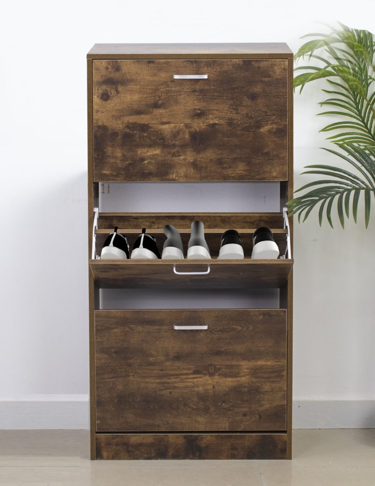 Schuhschrank Schuhregal Holz 3 Fächer - alternatives Bild