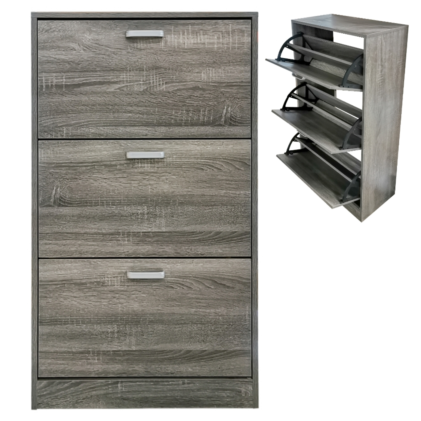 Schuhschrank Schuhregal Holz 3 Fächer