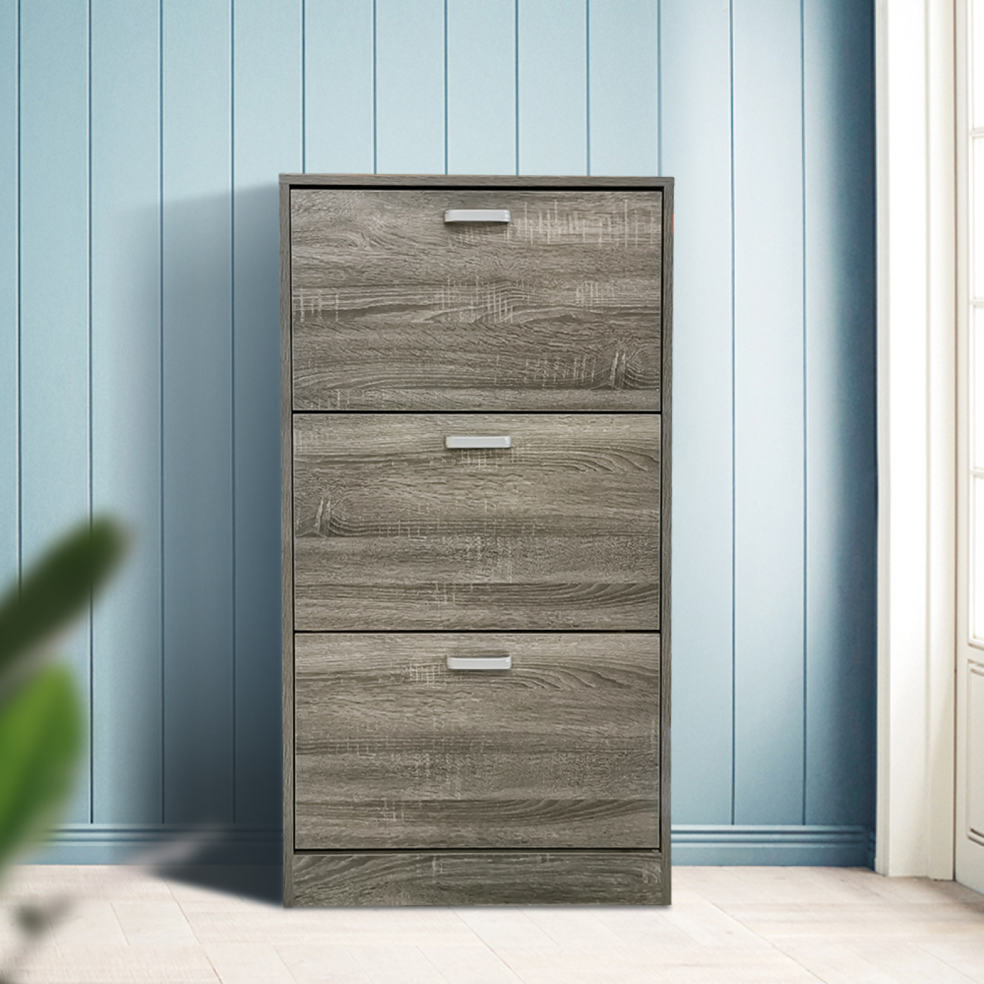 Schuhschrank Schuhregal Holz 3 Fächer - alternatives Bild