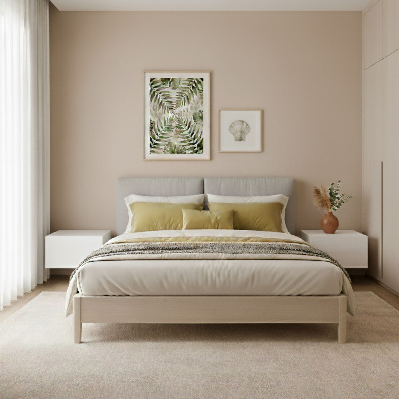 VDD - Nachttisch - Nachttisch-Set 2-teilig - Nachttische - Nachttisch weiß - Nachttisch schwebend - alternatives Bild