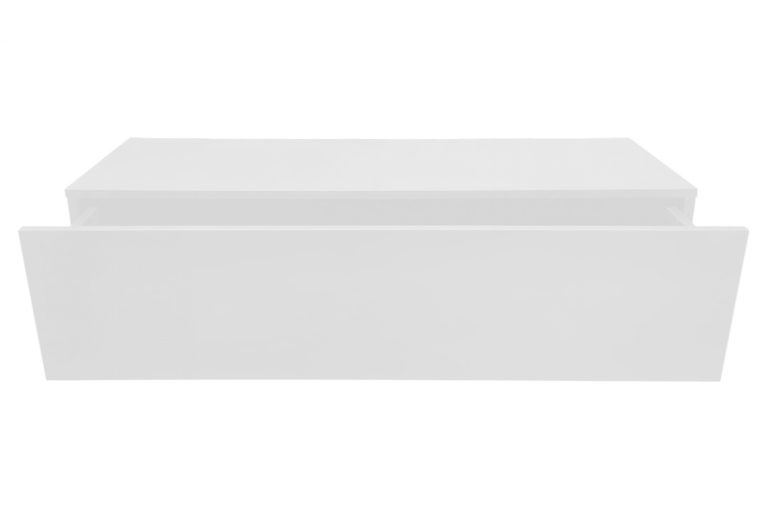 Schwebender Flurschrank - Hängender Sideboardschrank - mit Schublade - 100 cm breit - weiß