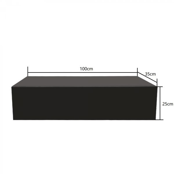   Schwebender Flurschrank – Hängender Sideboardschrank – 100 cm breit – schwarz