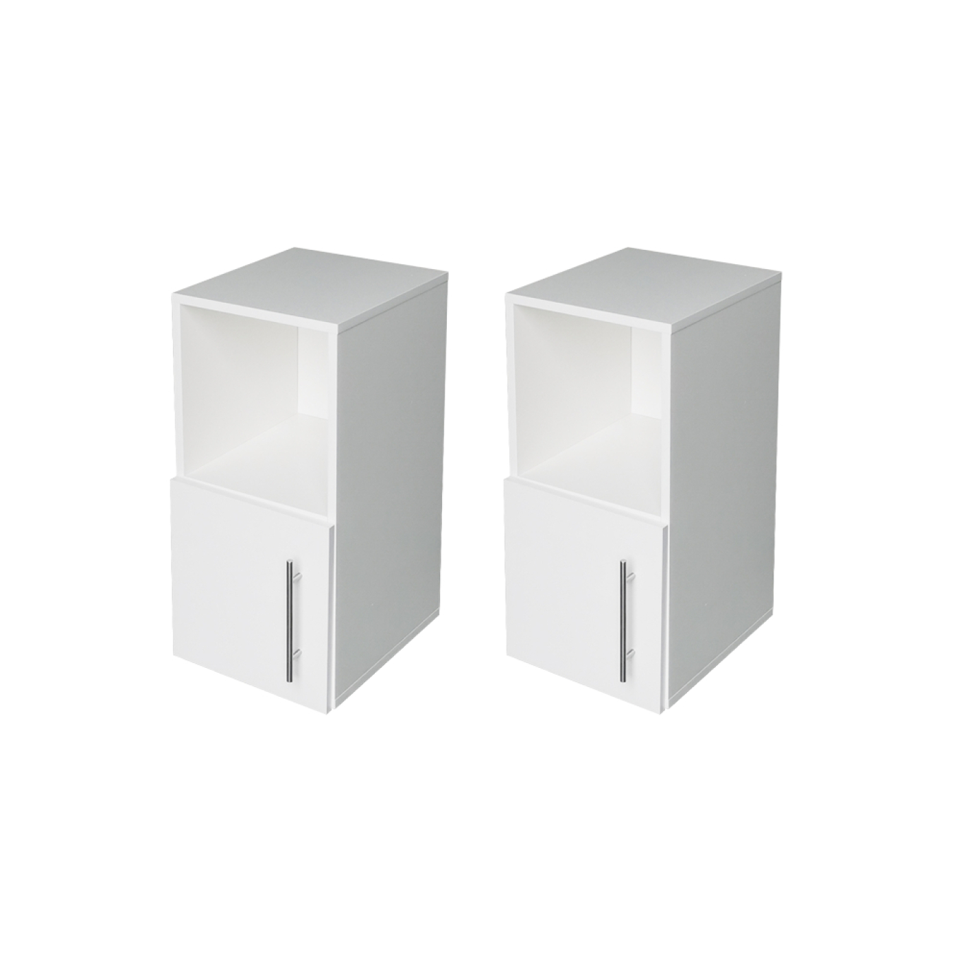 VDD – Nachttisch – Nachttisch-Set, 2 Stück – Nachttische – Nachttisch weiß  – Nachttisch Holz