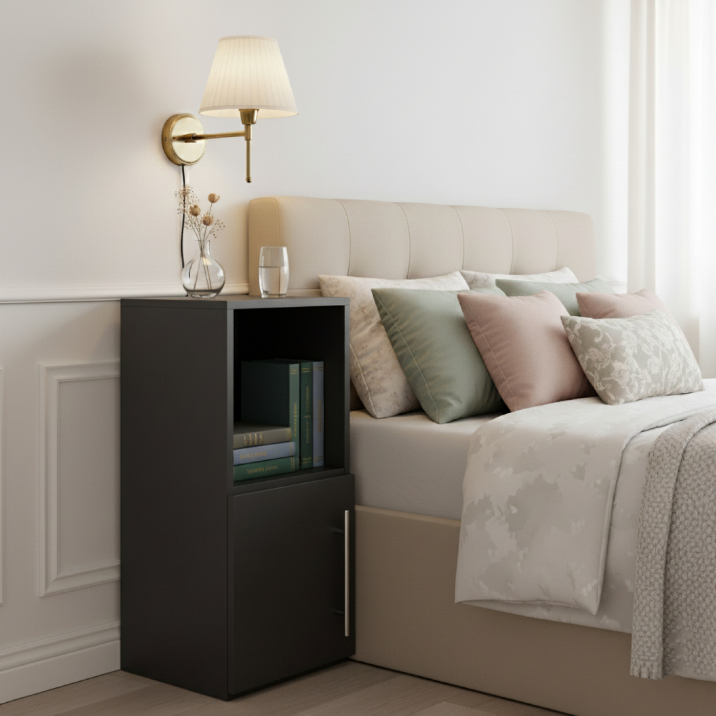 VDD – Nachttisch – Nachttisch schwarz – Nachttisch modern – Nachttisch Holz - alternatives Bild