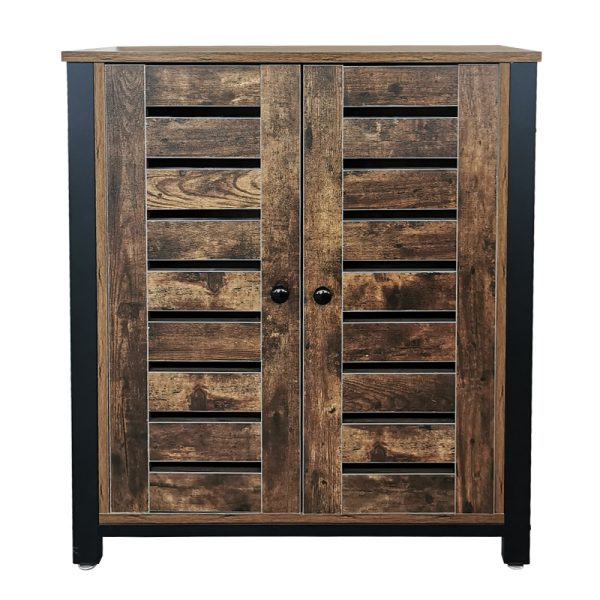   Sideboard Industrial Vintage Robustes Design – Wandschrank Aufbewahrungsschrank Metall Holz