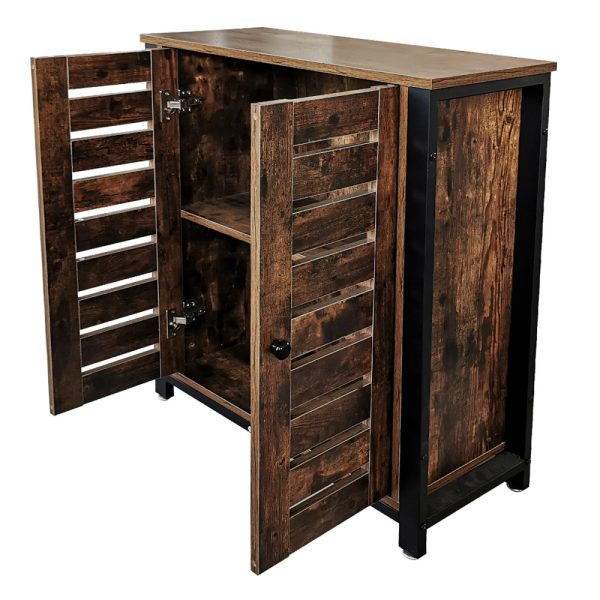   Sideboard Industrial Vintage Robustes Design – Wandschrank Aufbewahrungsschrank Metall Holz