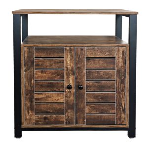 Wandschrank Sideboard Industrial - Bücherregal Aufbewahrungsschrank Metall Holz