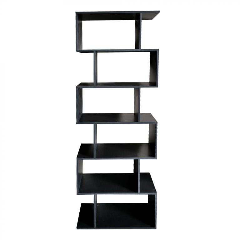 Bücherregal Fachschrank - Wandschrank gestapelter Würfel - 185 cm hoch - schwarz
