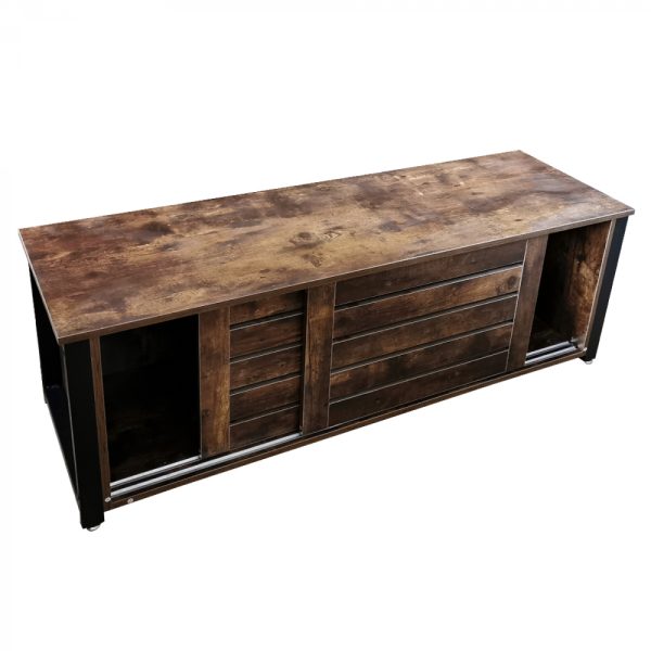 TV-Möbel Tough Industrial - Sideboard mit Schiebetüren - 130 cm breit - VDD World DE