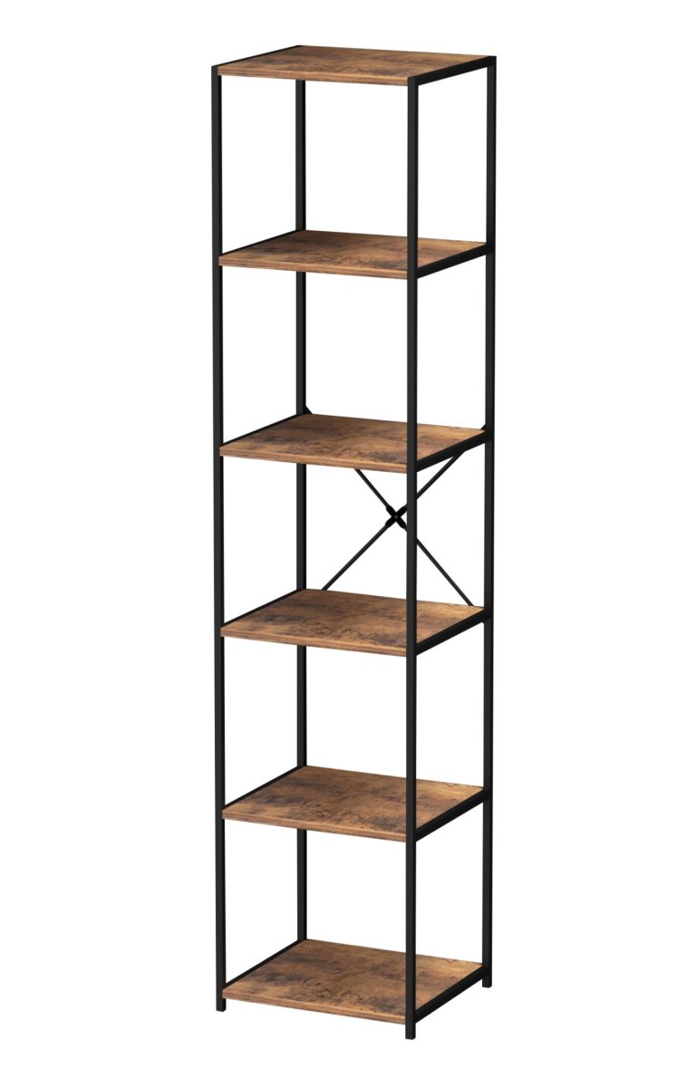 VDD Bücherregal Wandschrank Stabil - Industriedesign - Metall Holz - 40 x 40 x 174 cm - alternatives Bild