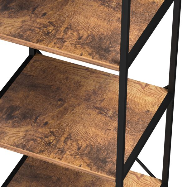   VDD Bücherregal Wandschrank Stabil – Industriedesign – Metall Holz – 40 x 40 x 174 cm