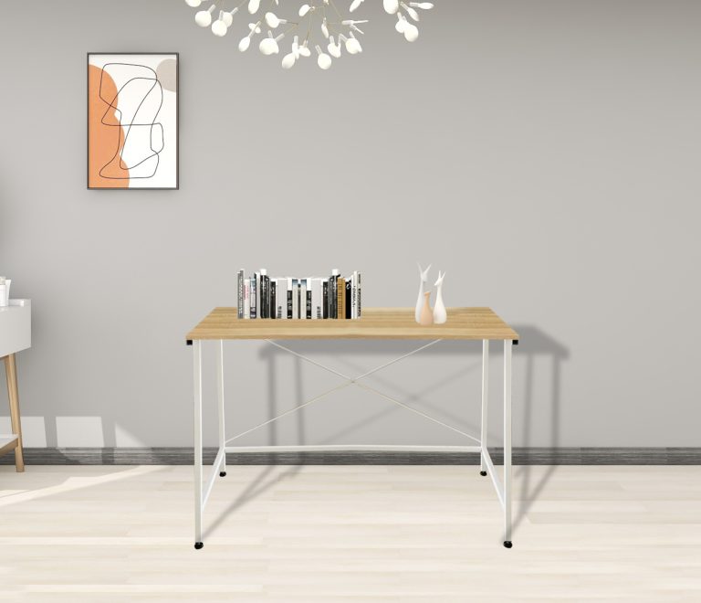 Industrieschreibtisch WHITE BLANK Platte 110 cm x 50 cm x 75 cm - alternatives Bild