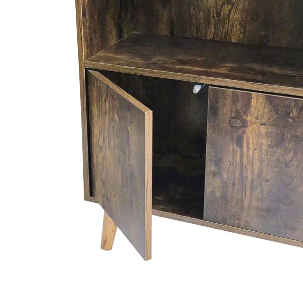   Bücherregal-Wandschrank Robustes industrielles Vintage-Design 120 cm hoch