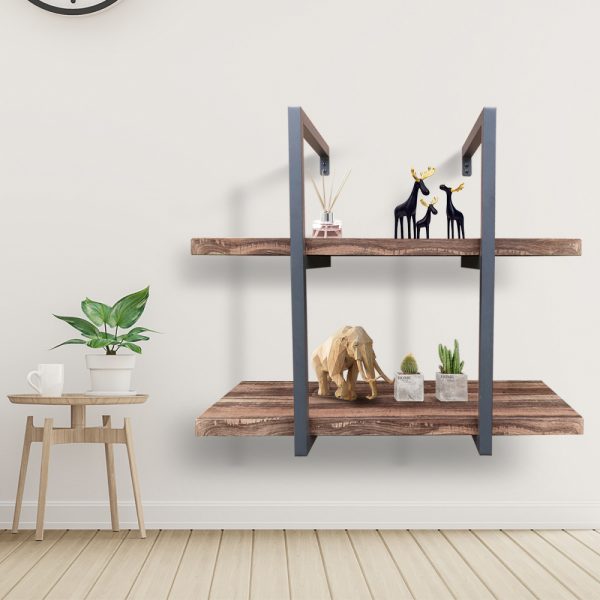   Wandregalleiter Tough – Wandschrank – industriell – 2 Ablageböden