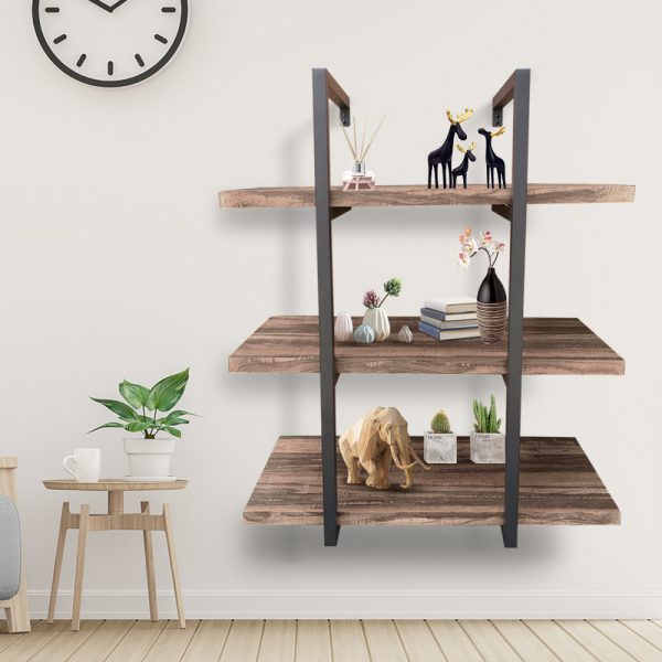   Wandregal Leiter Tough – Wandregal Bücherregal – Wandschrank – Industriell – 3 Lagerregale