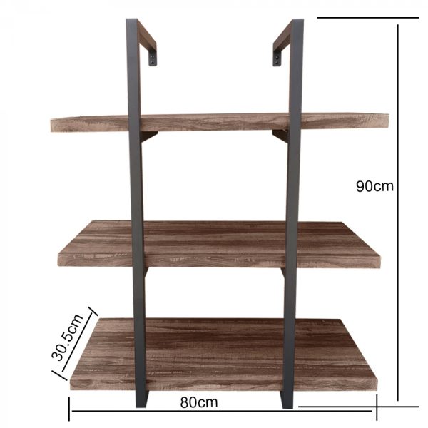   Wandregal Leiter Tough – Wandregal Bücherregal – Wandschrank – Industriell – 3 Lagerregale