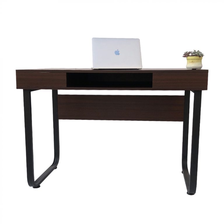Schreibtisch Computertisch Tough - Beistelltisch - Industrial Vintage - schwarzes Metall braunes Hol