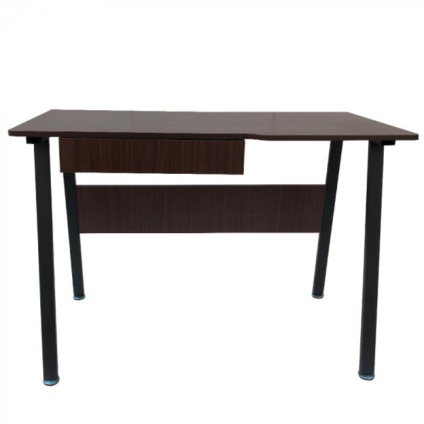   Schreibtisch Computertisch Tough – industrielles Vintage-Design – schwarzes Metall braunes Holz
