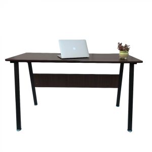 Computertisch Schreibtisch Tough - 130 cm breit - schwarzes Metall braunes Holz