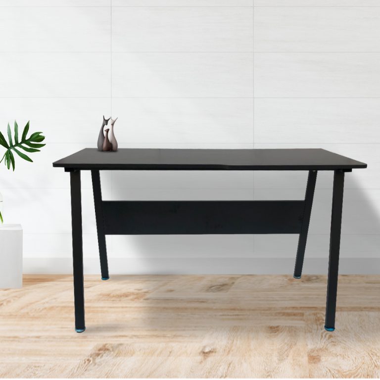 Computertisch Schreibtisch Tough - 130 cm breit - Gestell und Tischplatte schwarz - alternatives Bild