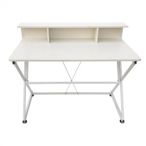 Schreibtisch Tisch Computer Laptop Tough - industrieller moderner Stil - 110 cm breit - weiß