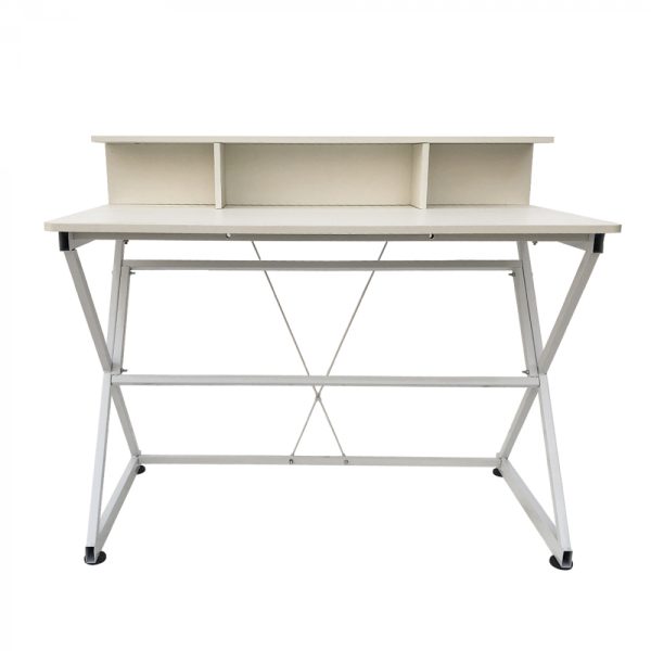   Schreibtisch Tisch Computer Laptop Tough – industrieller moderner Stil – 110 cm breit – weiß