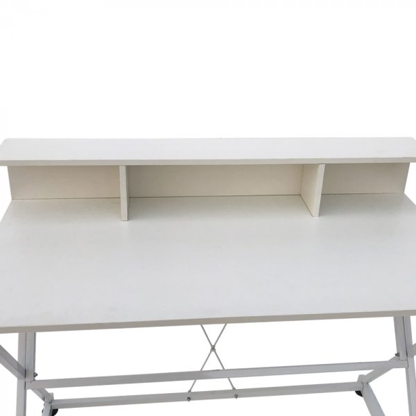   Schreibtisch Tisch Computer Laptop Tough – industrieller moderner Stil – 110 cm breit – weiß