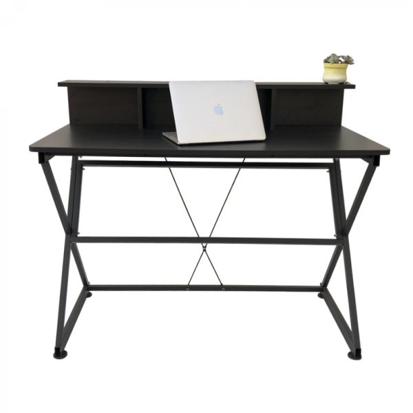   Schreibtisch Tisch Computer Laptop Tough – industrieller moderner Stil – 110 cm breit – schwarz