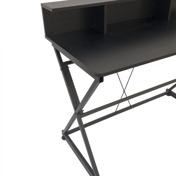   Schreibtisch Tisch Computer Laptop Tough – industrieller moderner Stil – 110 cm breit – schwarz