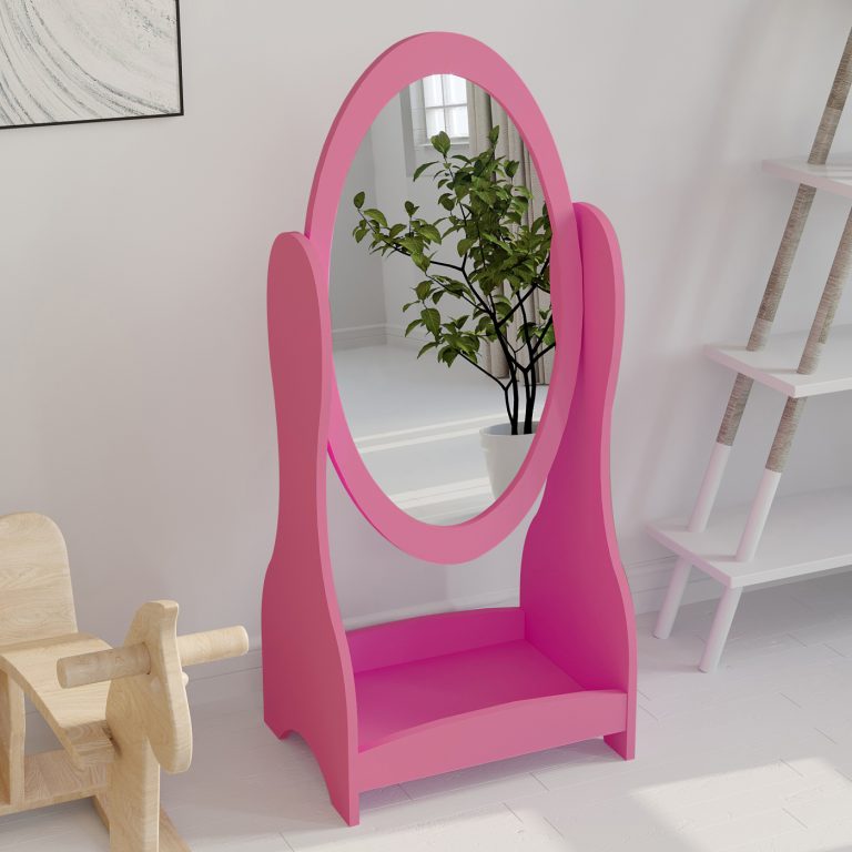 Schminktisch Schminktisch Mädchen Schminktisch Kinderzimmer mit Spiegel und Hocker weiß - VDD World DE