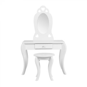 Schminktisch Herzen - Schminktisch Schminktisch - mit Hocker - weiß