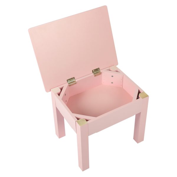   Schminktisch Make-up Make-up Tisch Prinzessin Mädchen mit Spiegel und rosa Hocker