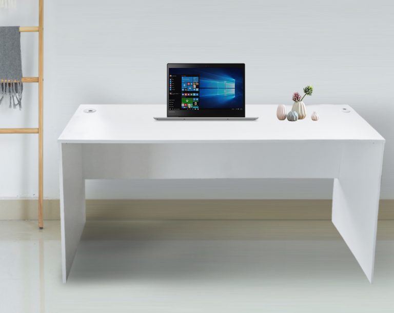 Schreibtisch – Laptoptisch – 140 cm breit und 50 cm tief – weiß - alternatives Bild