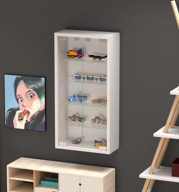   VDD Vitrine stehend hängend Wandvitrine – 30 x 60 x 13 cm