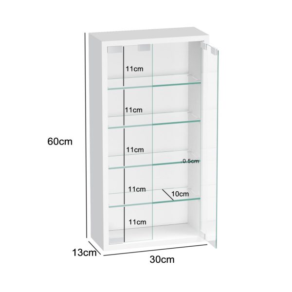   VDD Vitrine stehend hängend Wandvitrine – 30 x 60 x 13 cm