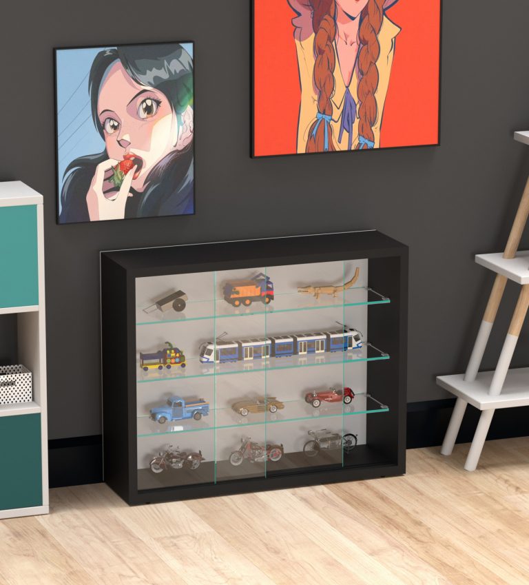 VDD Vitrine Wandmontage Mandosa M Schwarz - alternatives Bild