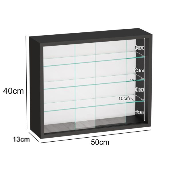   VDD Vitrine Wandmontage Mandosa M Schwarz