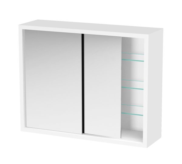   VDD Medizinschrank – Spiegelschrank über dem Waschbecken Bad WC – Schiebetüren – 50 x 40 x 14 cm