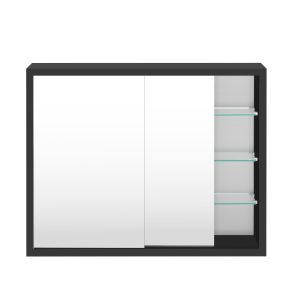 VDD Medizinschrank - Spiegelschrank über dem Waschbecken Bad WC - Schiebetüren - 50 x 40 x 14 cm