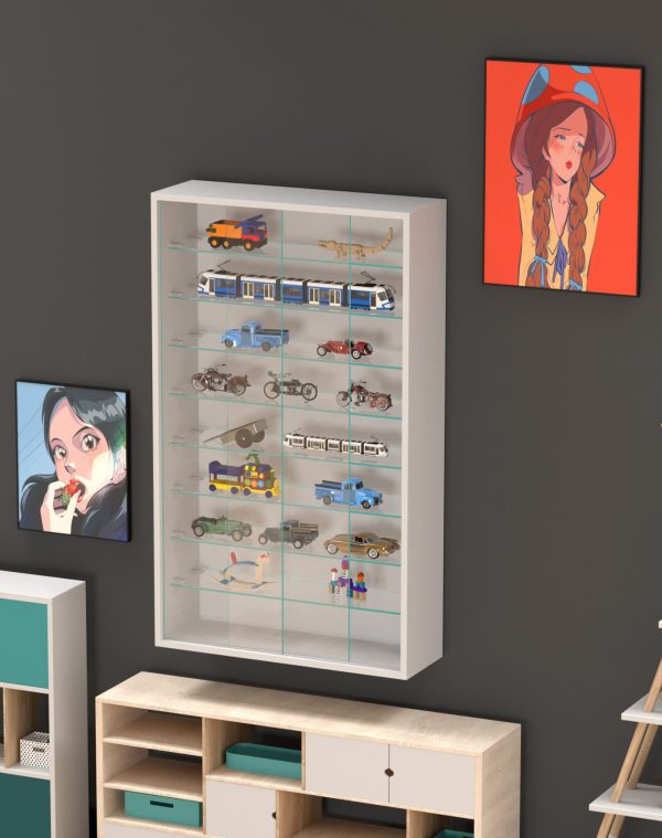   VDD Vitrine stehend Hängevitrine – Schiebetüren – 60 x 105 x 20 cm