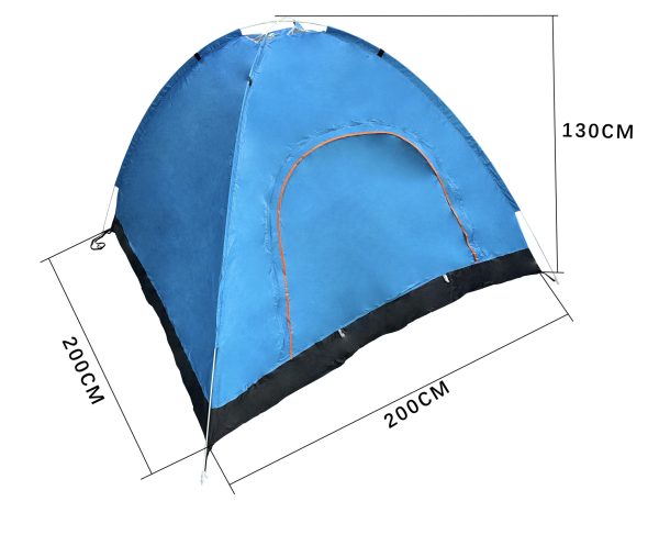 VDD - Aufstellzelt - 200x200x130 - 2 bis 3 Personen - blau - VDD World DE