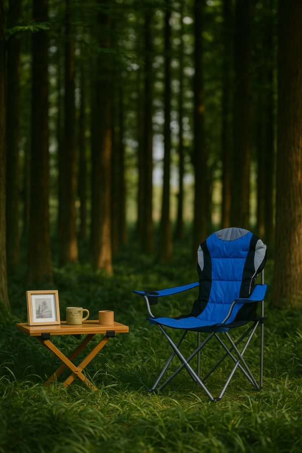 VDD - Campingstuhl - faltbar - Becherhalter - blau - VDD World DE